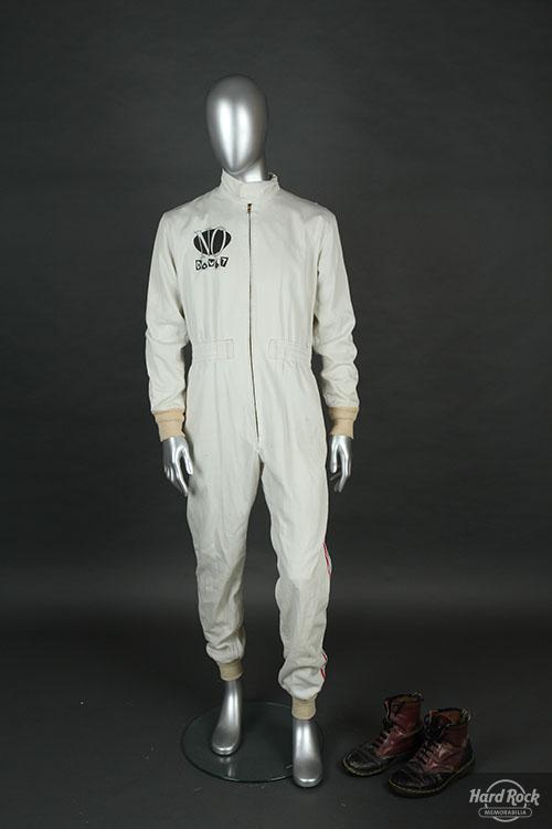 White Cotton Jumpsuit with Boots