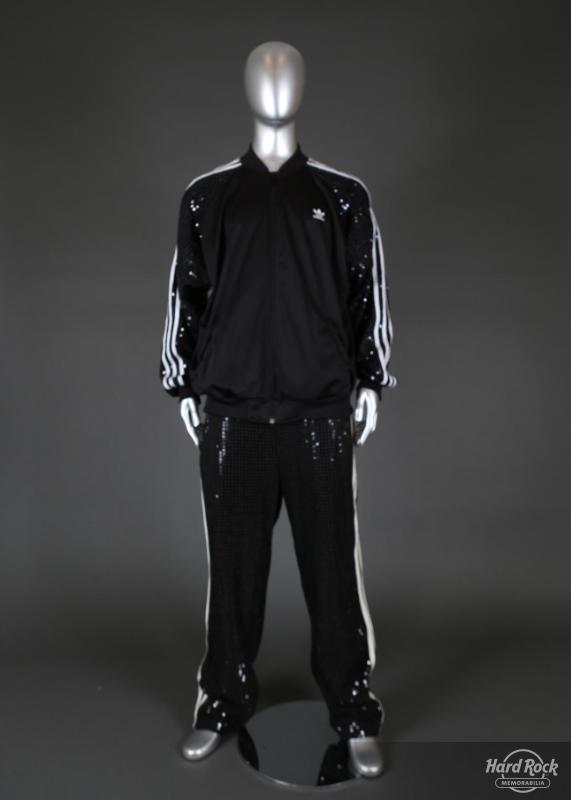 Black Sequined Warm Up Track Suit