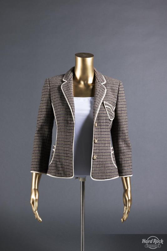 Green & Tan Houndstooth Blazer