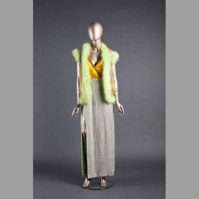 Green & White Sequined Costume