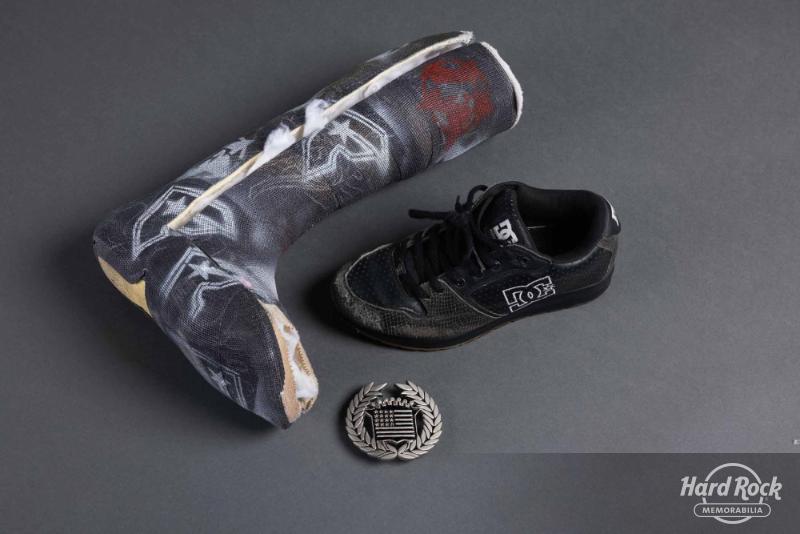 Foot Cast, Shoe, and Belt Buckle